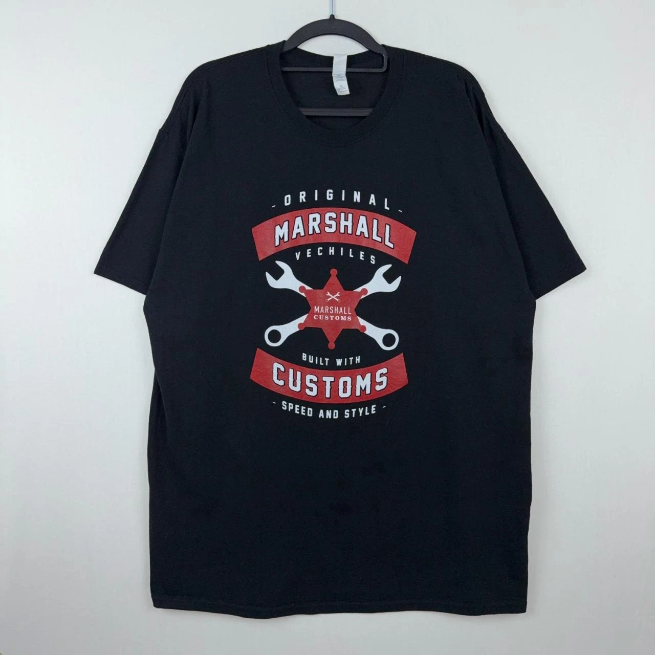 Jerzees Marshall Customs Distressed T-Shirt XL